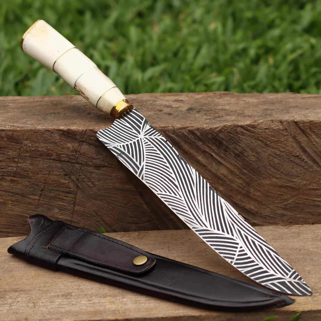 Faca Artesanal para Churrasco Texturizada Sortidas | 10"