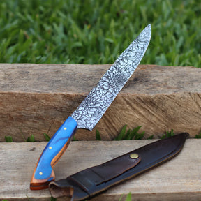 Faca Artesanal para Churrasco Texturizada Figuras Sortidas| 10"