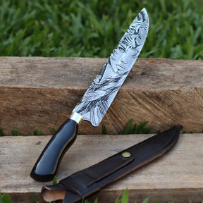 Faca Artesanal para Churrasco Texturizada Figuras Sortidas| 10"
