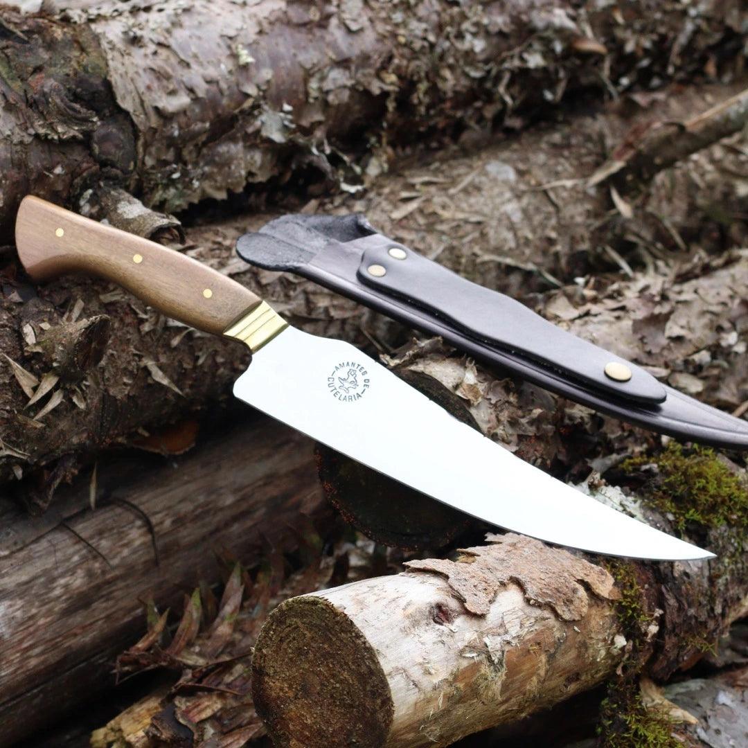 Faca Churrasco Artesanal Personalizada BBQ Fileteira | Aço Inox 9"