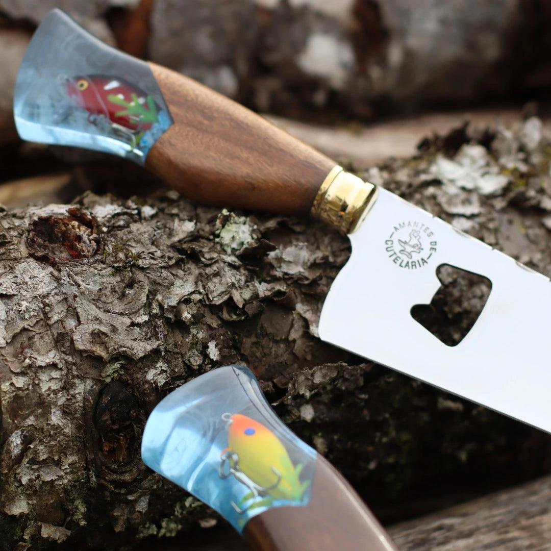 Faca Churrasco Artesanal Personalizada Picanheira Isca | Aço Inox 10"