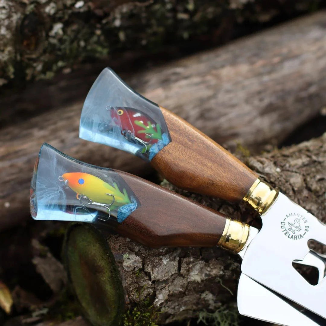 Faca Churrasco Artesanal Personalizada Picanheira Isca | Aço Inox 10"