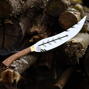Faca Churrasco Artesanal Personalizada Turca Folha | Aço Inox 11"