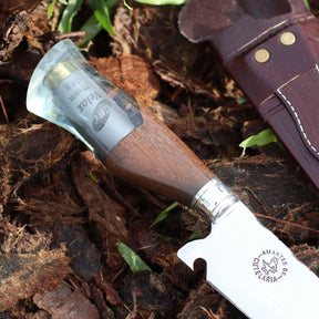 Faca Churrasco Artesanal Personalizada Picanheira Bala | Aço Inox 10"