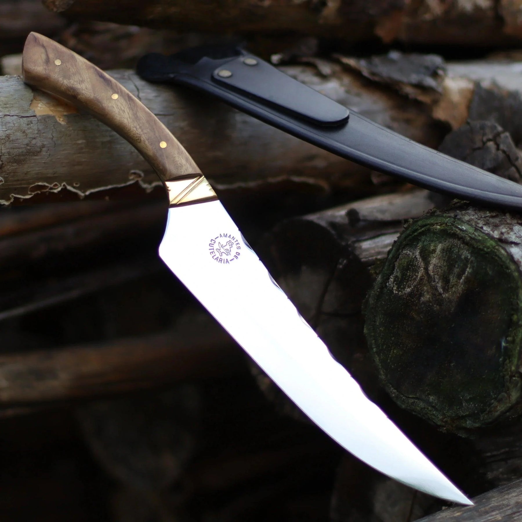 Faca Churrasco Artesanal Personalizada BBQ Turca | Aço Inox 10"