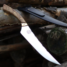 Faca Churrasco Artesanal Personalizada BBQ Turca | Aço Inox 10"