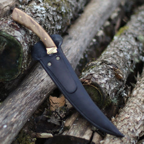 Faca Churrasco Artesanal Personalizada BBQ Turca | Aço Inox 10"