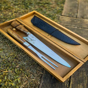 Tábua Rústica Personalizada - Barcelona + Kit Churrasqueiro