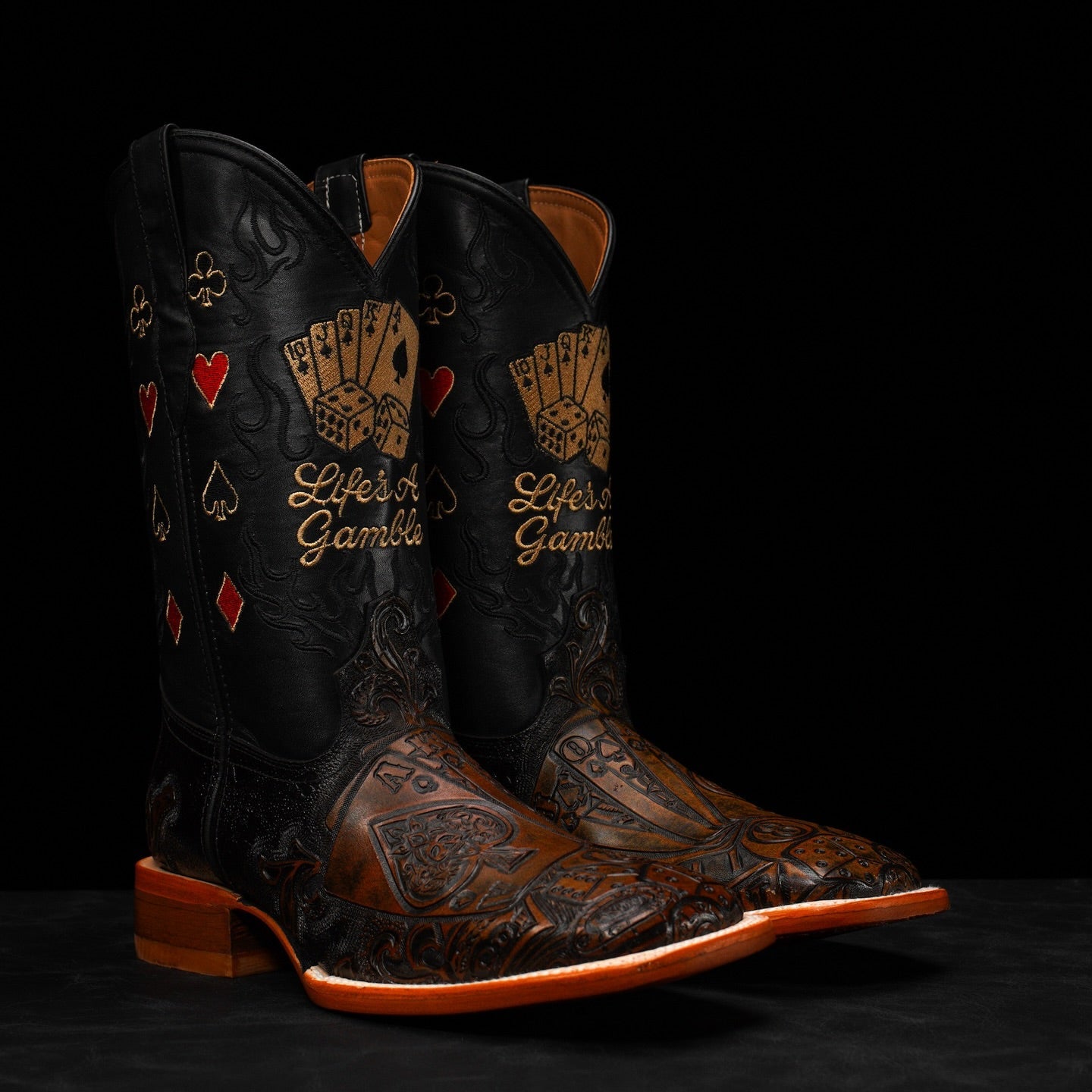 Bota Desenhada Artesanal - Baralho