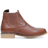 Botina Vira Francesa Whisky - Couro Floater Premium Masculina