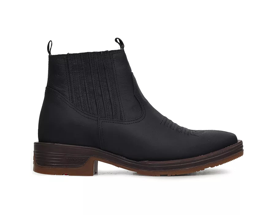 Bota Workboot Shock Discovery - Couro Legítimo Preto