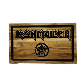 Tábua de Madeira Personalizada Iron Maiden - 45,5cm x 27cm