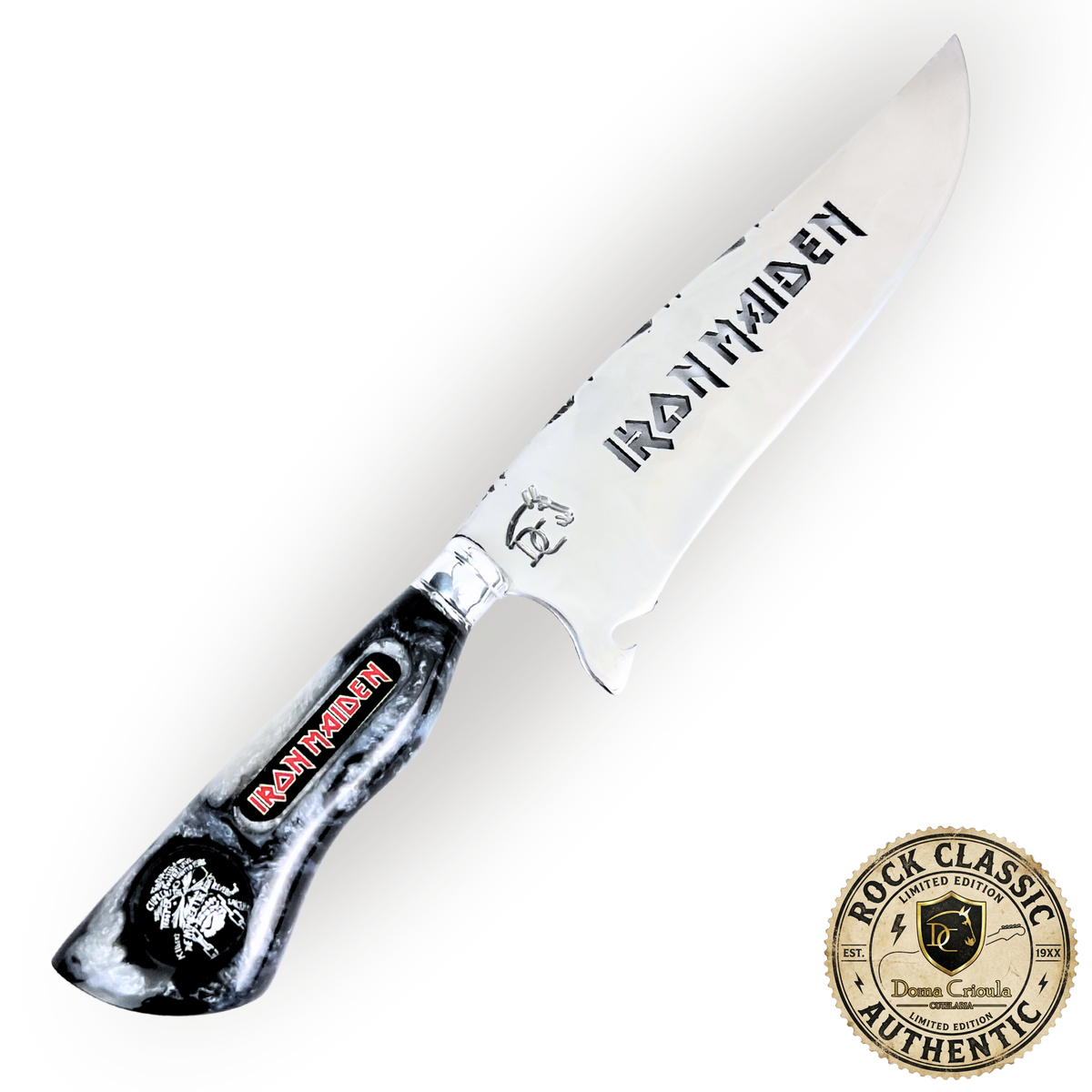 Picanheira Iron Maiden 8 Polegadas - Cabo Resina Personalizado - Edição Especial Rock