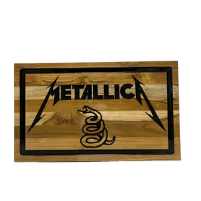 Tábua de Madeira Personalizada Metallica - 45,5cm x 27cm