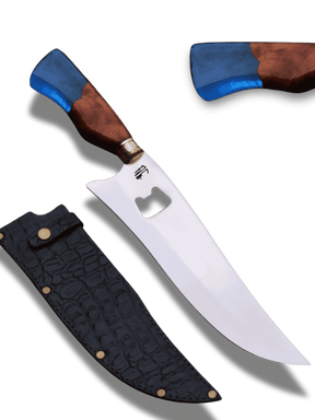 Faca Churrasco Artesanal Personalizada Premium com Abridor | Aço Inox 10"