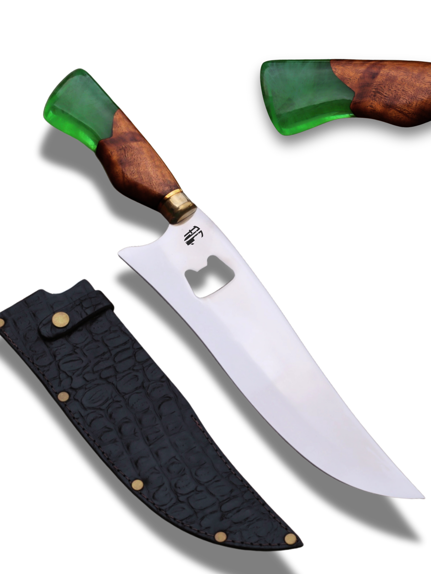 Faca Churrasco Artesanal Personalizada Premium com Abridor | Aço Inox 10"