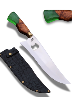 Faca Churrasco Artesanal Personalizada Premium com Abridor | Aço Inox 10"